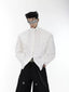Argue Culture Panelled Stand-Collar Padded-Shoulder Shirt - product detail view 16