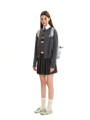 Academic Embroidered Badge Knitted Cardigan - COPPING THREADS - MOROMORO