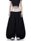 Polka Dot Fold-Over Waist Parachute Pants