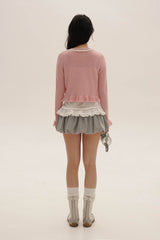 Alpaca Wool Sequin Embroidered Lace Trim Knit Cardigan - COPPING THREADS - MOROMORO