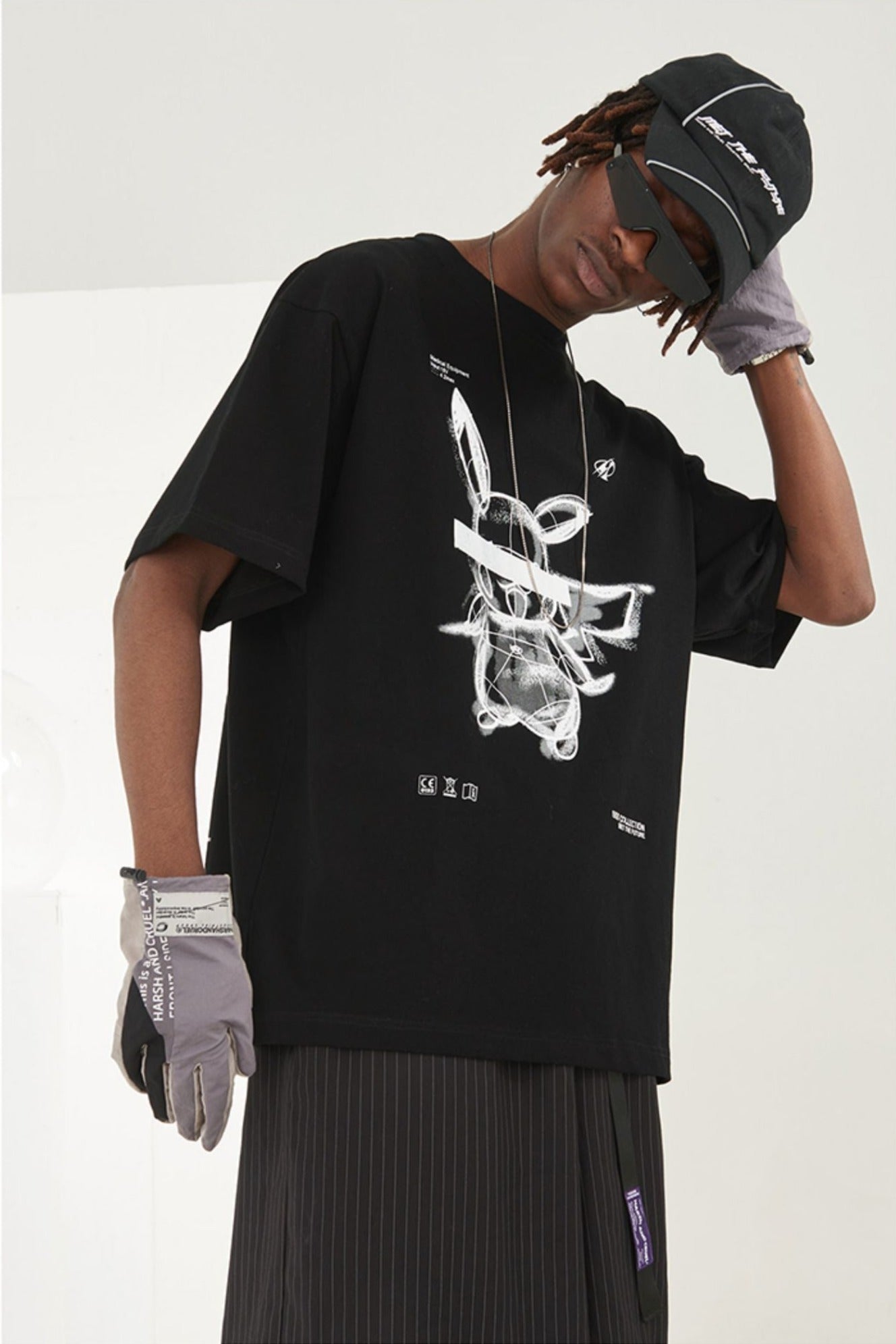 Anime - inspired Hand - Drawn Tee - COPPING THREADS - Harsh and Cruel