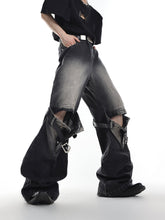 ArguE CulturE Belt Buckle Cut Denim Black - COPPING THREADS - ArguE CulturE