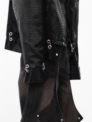ArguE CulturE Crocodile Pattern PU Jacket - COPPING THREADS - ArguE CulturE