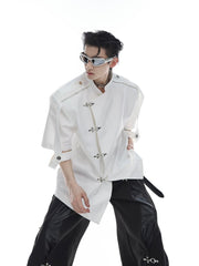 ArguE CulturE Deconstructed Metal Button Cut Jacket - COPPING THREADS - ArguE CulturE