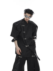 ArguE CulturE Deconstructed Metal Button Cut Jacket - COPPING THREADS - ArguE CulturE