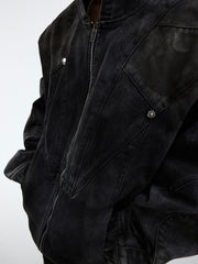ArguE CulturE Distressed Metal Button Denim Jacket - COPPING THREADS - ArguE CulturE