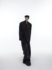 ArguE CulturE Matte Silhouette Padded Shoulder Blazer - COPPING THREADS - ArguE CulturE