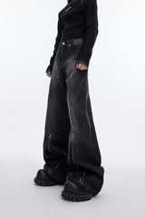 ArguE CulturE Metal Zipper Flared Denim - COPPING THREADS - ArguE CulturE