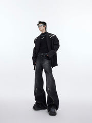 ArguE CulturE Metal Zipper Flared Denim - COPPING THREADS - ArguE CulturE