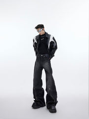 ArguE CulturE Metal Zipper Flared Denim - COPPING THREADS - ArguE CulturE
