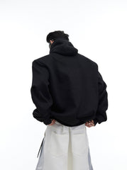 ArguE CulturE Sequined Double - Layer Metal Button Hoodie - COPPING THREADS - ArguE CulturE