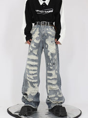 ArguE CulturE Washed Distressed Vintage Denim - COPPING THREADS - ArguE CulturE