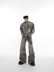 ArguE CulturE Wasteland Distressed Vintage Denim Jacket - COPPING THREADS - ArguE CulturE