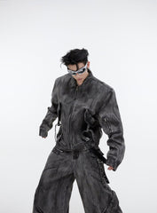 ArguE CulturE Wasteland Style Oversized Pocket Denim Jacket - COPPING THREADS - ArguE CulturE