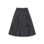 Asymmetric Pleated A - Line Midi Skirt - COPPING THREADS - RAPPEYE