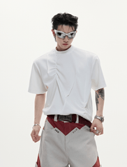 Asymmetric Ruched Sculptural Tee - COPPING THREADS - ArguE CulturE