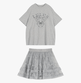 Balletcore Graphic Tee & Layered Tulle Cake Skirt Set - COPPING THREADS - LulusMiracle