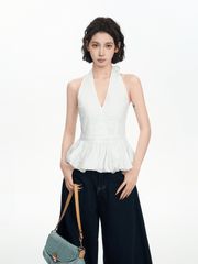 Balletcore Halter Peplum Top - COPPING THREADS - CT Select