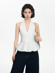 Balletcore Halter Peplum Top - COPPING THREADS - CT Select