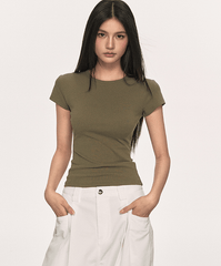 Basic Slim Fit Crewneck Tee - COPPING THREADS - Anna Aneae