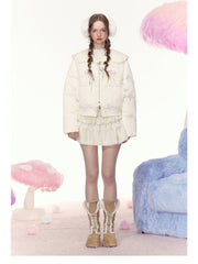 Bow Double Zipper Short Puffer Jacket - COPPING THREADS - AYF