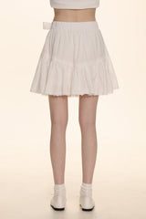 Bow Lace Trim High - Waisted Cake Skirt - COPPING THREADS - MOROMORO