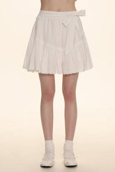 Bow Lace Trim High - Waisted Cake Skirt - COPPING THREADS - MOROMORO