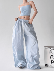 Bow‑Detail Quick‑Dry Wide‑Leg Pants - COPPING THREADS - CT Select