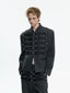 Braided-Trim Double-Breasted Stripe Jacket - COPPING THREADS - Argue Culture
