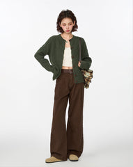 Button - Up Cable Knit Cardigan - COPPING THREADS - CT Select