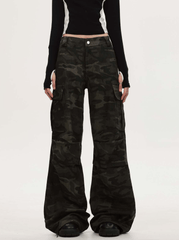 Camo Flared Cargo Pants - COPPING THREADS - CT Select