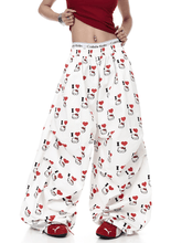 Cartoon Kitty Print Paratrooper Trousers - COPPING THREADS - CT Select