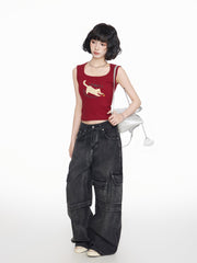 Cat Print Tank Top - COPPING THREADS - CT Select