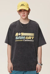 CATTEE SAMART Vintage Washed Tee - COPPING THREADS - CATTEE