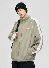 CATTEE Striped Stand Collar Jacket - COPPING THREADS - CATTEE