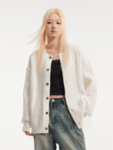 CATTEE Vintage Cable Knit Cardigan - COPPING THREADS - CATTEE