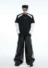 Color - Block Detachable Shoulder Pad Tee - COPPING THREADS - ArguE CulturE