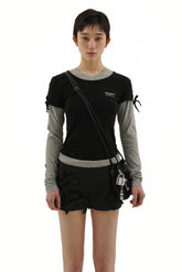 Color - Block Mock Layered Slim - Fit Tee - COPPING THREADS - MOROMORO