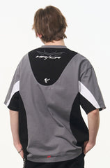 Color Block Sports Racing Print Short Sleeve Tee - COPPING THREADS - Harsh and Cruel