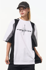 Color Block Sports Racing Print Short Sleeve Tee - COPPING THREADS - Harsh and Cruel