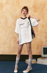 Colorblock Letter Raglan Sleeve Tee - COPPING THREADS - CT Select