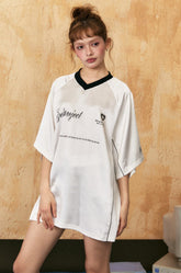 Colorblock Letter Raglan Sleeve Tee - COPPING THREADS - CT Select