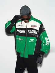 Colorblock Motorcycle Racing Jacket - COPPING THREADS - Harsh and Cruel