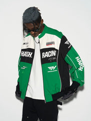 Colorblock Motorcycle Racing Jacket - COPPING THREADS - Harsh and Cruel