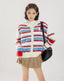 Colorful Striped Hooded Fleece Knit Sweater - COPPING THREADS - CT Select