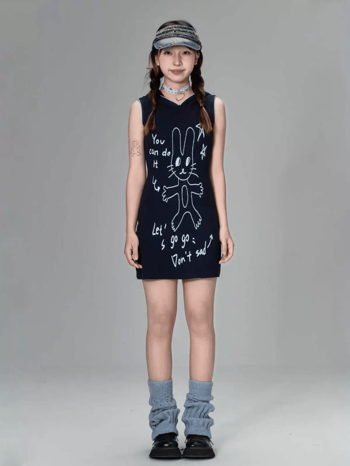 Confident Rabbit Sleeveless Mini Dress - COPPING THREADS - CT Coquette