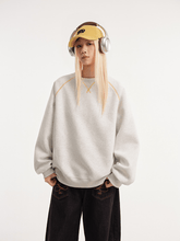Contrast Stitch Raglan Crewneck Sweatshirt - COPPING THREADS - CATTEE