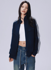 Contrast Stripe Zip - Up Track Jacket - COPPING THREADS - RAPPEYE