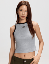 Contrast Trim Ribbed Tank Top - COPPING THREADS - RAPPEYE