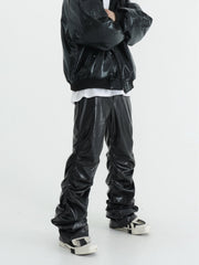 Crinkled Leather Parachute Pants - COPPING THREADS - CHICISLAND